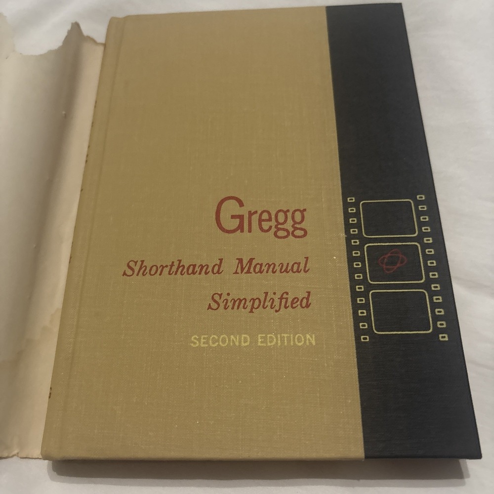 Gregg Shorthand Manual Simplified - 1955 - HC - 2nd Edition VGC